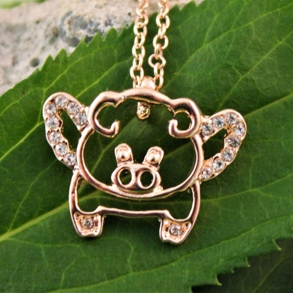 Jewelry - 3/$30 Flying Pig When Pigs Fly Necklace